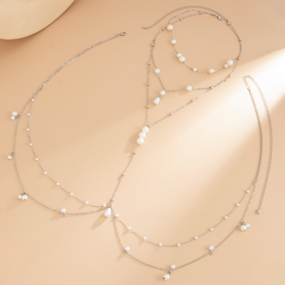 Multi Layer Imitation Pearl Ne - Body Jewelry For Sale 评论和价格