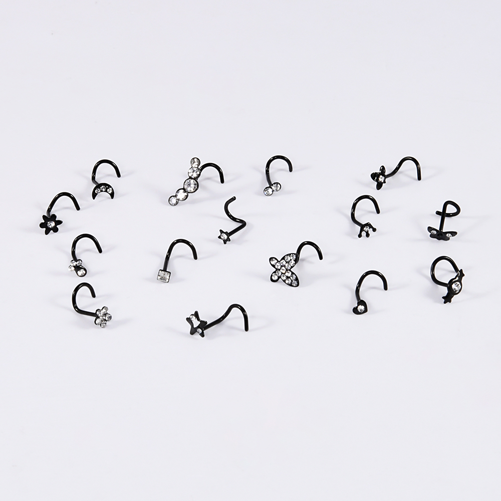 1-15PCS Surgical Steel Nose St - Body Jewelry Etc 评论和价格