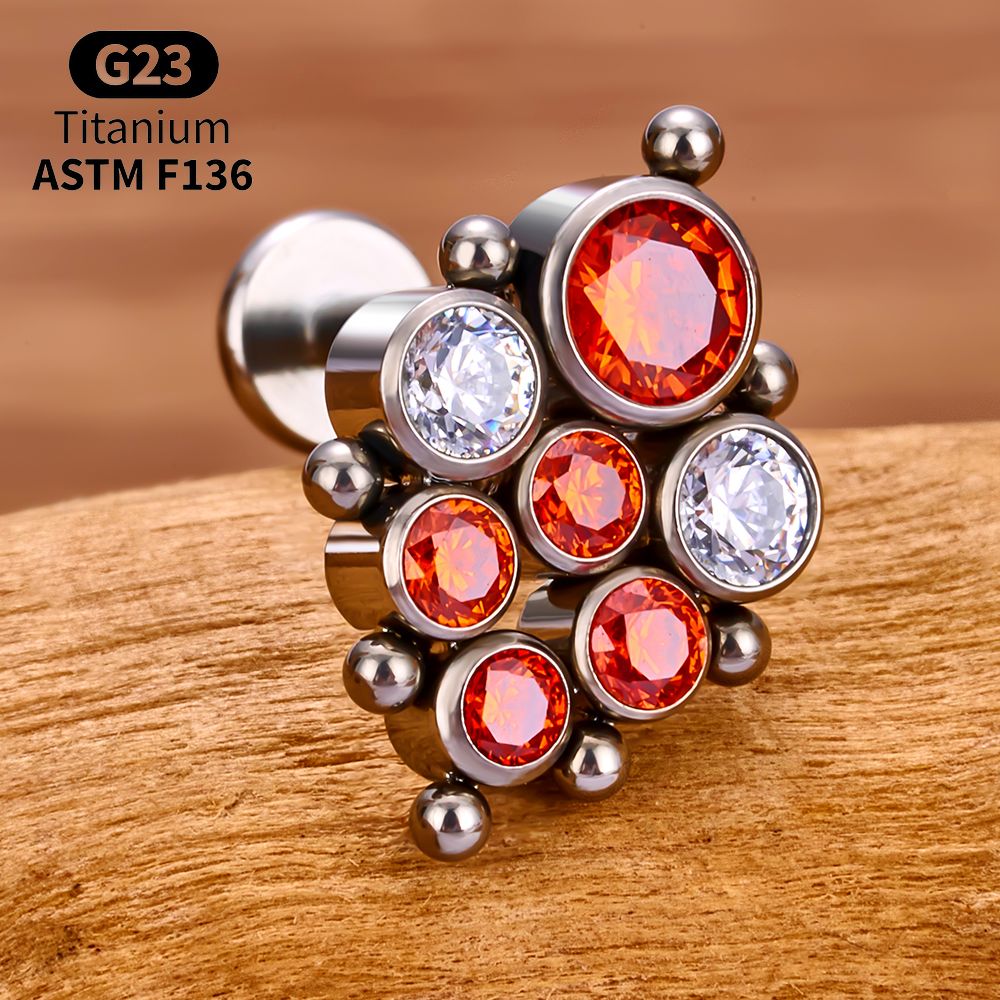 Titanium Arc Opal Labret Packs - Body Jewelry Vertical Labret 评论和价格