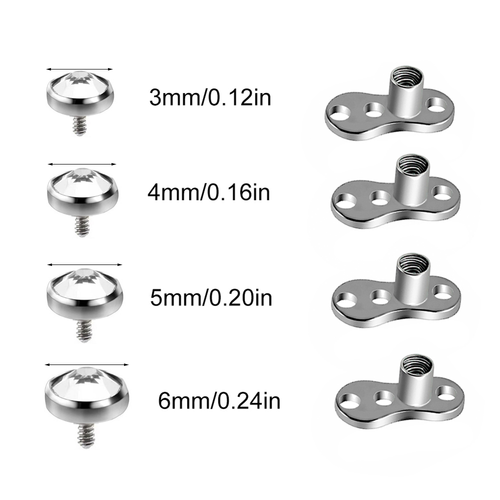 9PCS-1PC Surgical Steel Skin D - Body Jewelry Implants 评论和价格