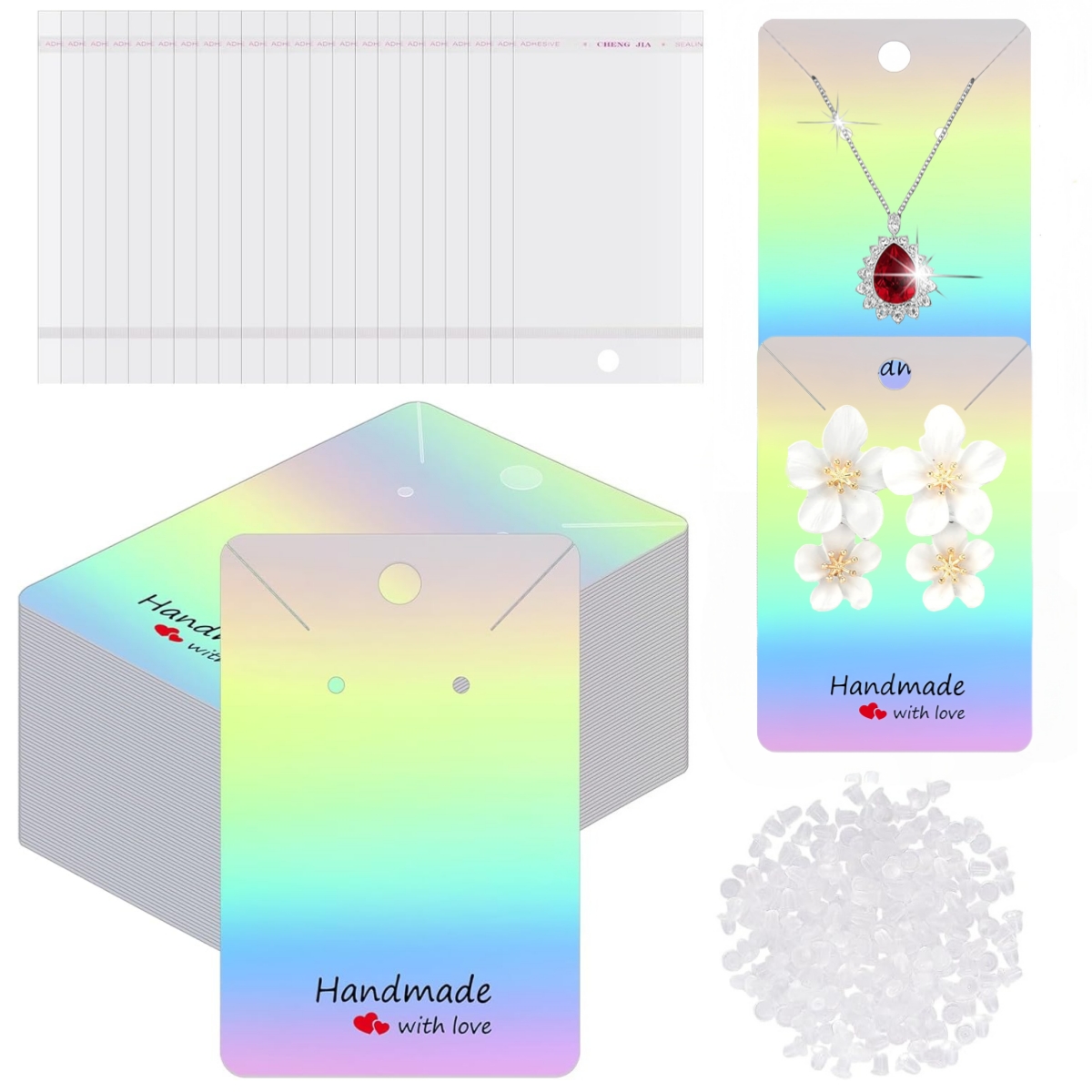 200 Pieces Holographic Earring - Body Jewelry Display 评论和价格