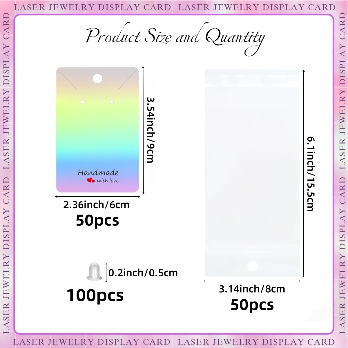 200 Pieces Holographic Earring - Body Jewelry Display 评论和价格