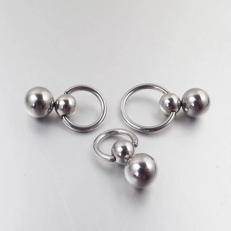 Stainless Steel Double Ball Cu - Nipple Bar Curved 评论和价格