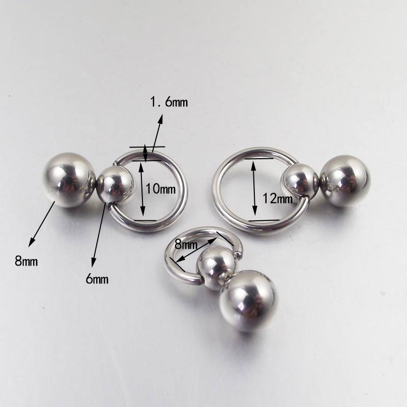 Stainless Steel Double Ball Cu - Nipple Bar Curved 评论和价格